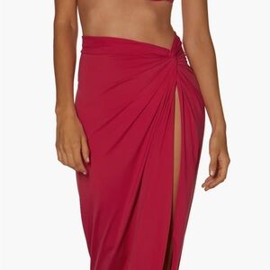 Chic Red Swim Sarong